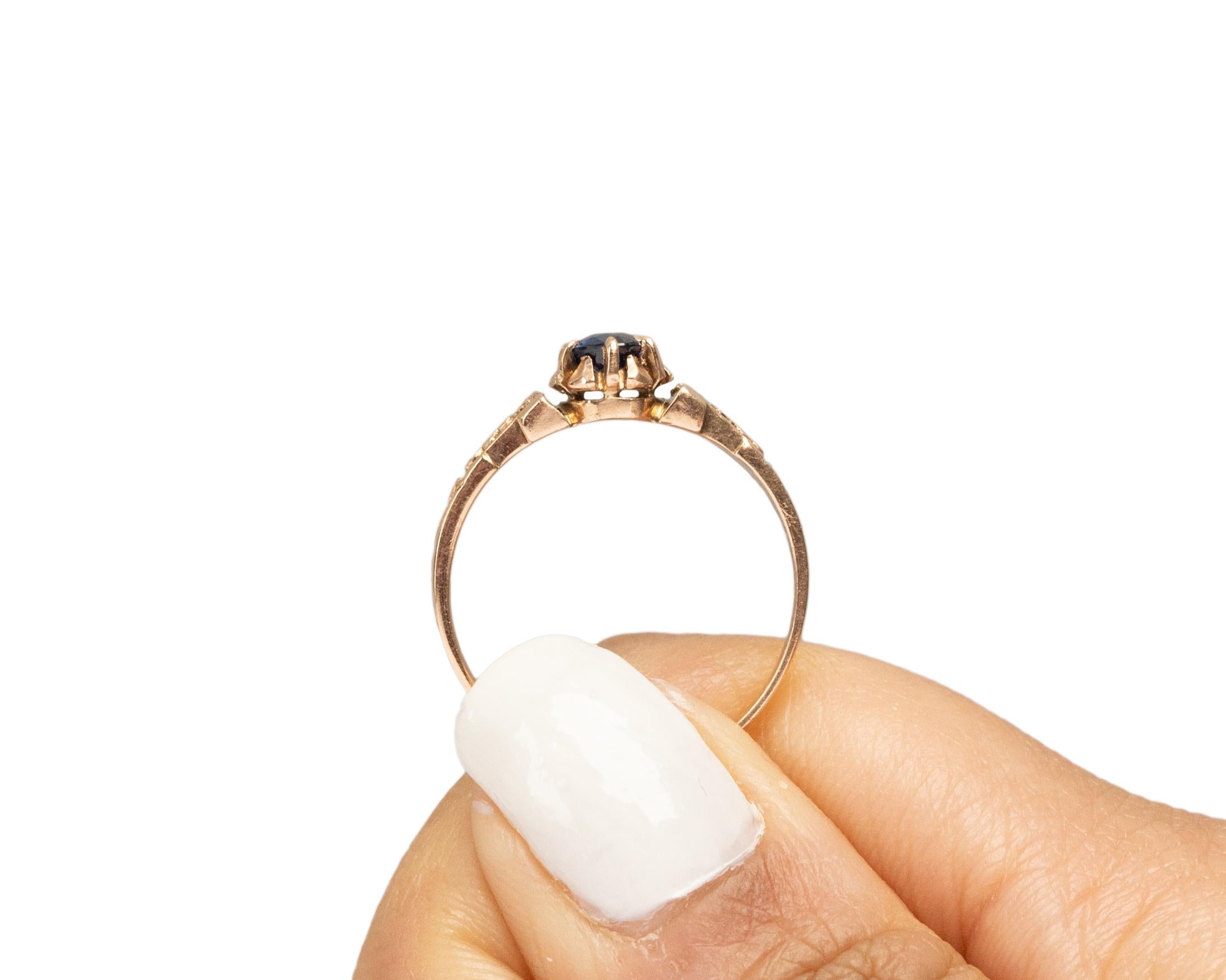 GIA Certified .51 Carat Edwardian Diamond Platinum Engagement Ring For Sale 3