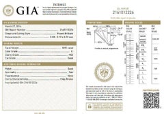 GIA Certified .51 Carat E.Vs2 Natural Round Diamond Ring Platinum Simplicity*