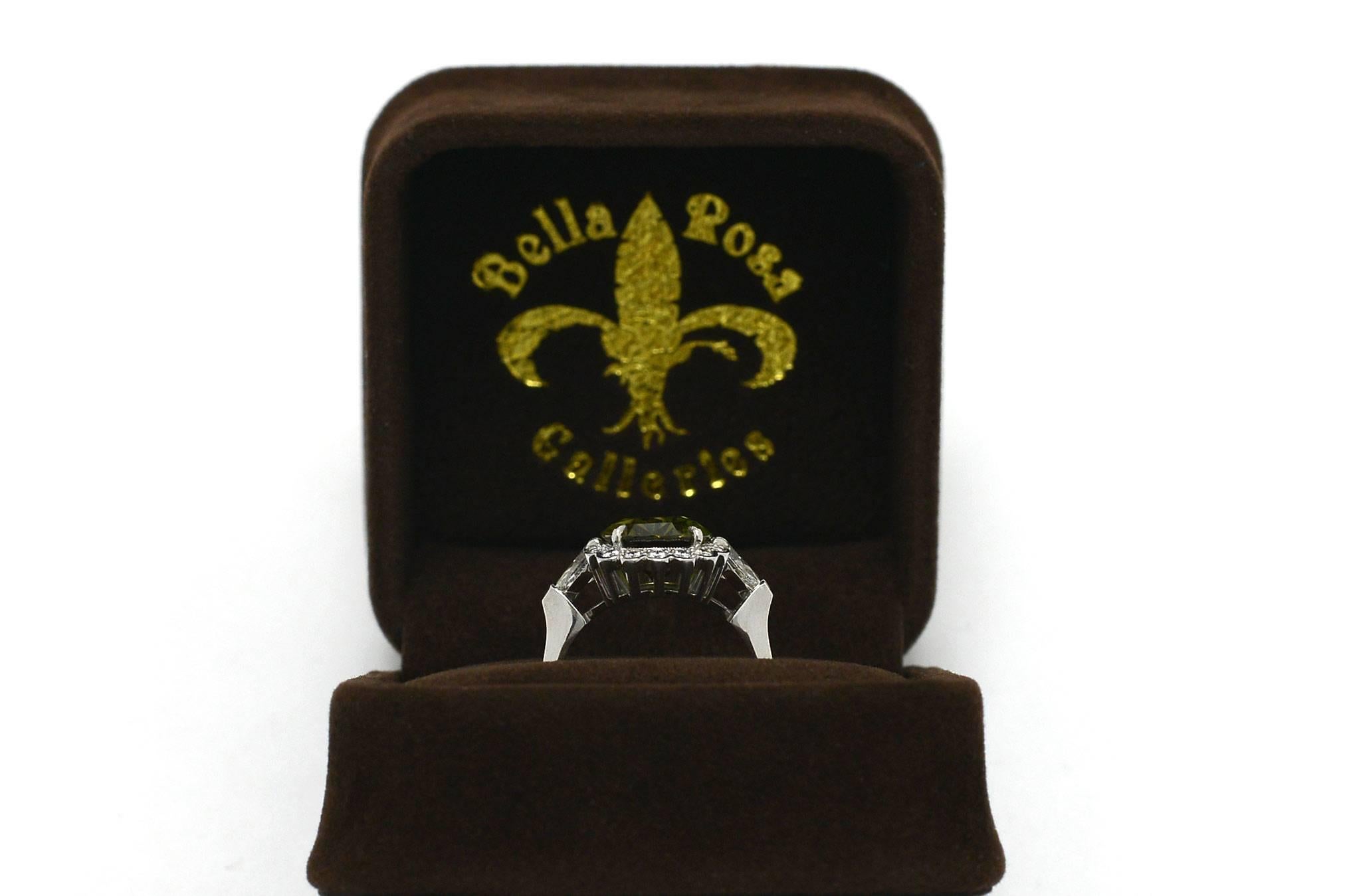 Women's GIA Certified 5.10 Carat Alexandrite Diamond Engagement Ring