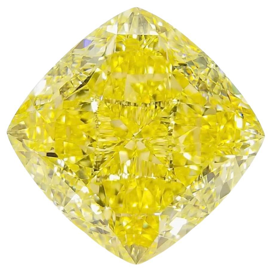 GIA Certified 51.00 Carat Natural Fancy Intense Yellow Diamond 