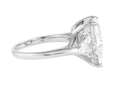 GIA Certified 5.11 Carat Cushion Cut Diamond Platinum Ring