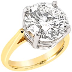 Bague solitaire en diamants certifiés GIA de 5,11 carats