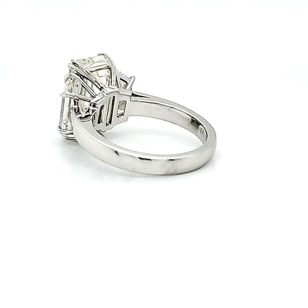 GIA Certified 5.11 Carat Emerald Cut Diamond Ring 5