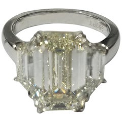 GIA Certified 5.11 Carat Emerald Cut Diamond Ring GIA Certified 5.11 Carat Emerald Cut Diamond Ring