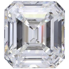 GIA Certified 5.12 Carat G VVS2 Square Emerald Cut Diamond