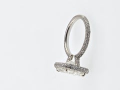 GIA certified 5.12 carats F color Earth Mined diamond in 18K Designer Gold Ring