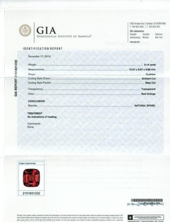 Natural Red Orange Spinel Gemstone 5.14 carats with GIA Report / JupiterGem
