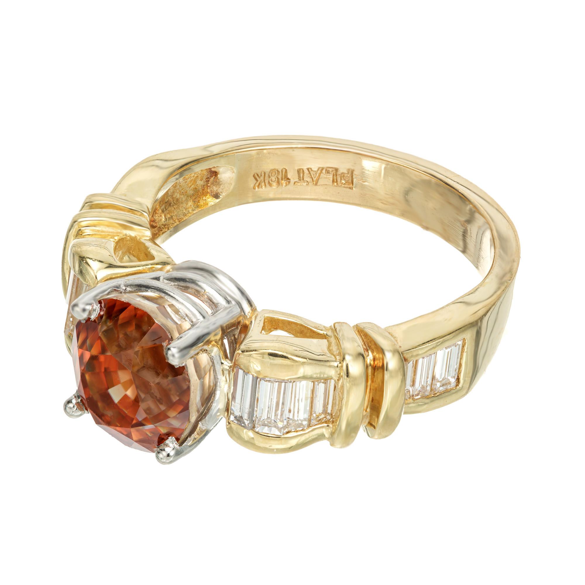 design your own orange zircon engagement ring