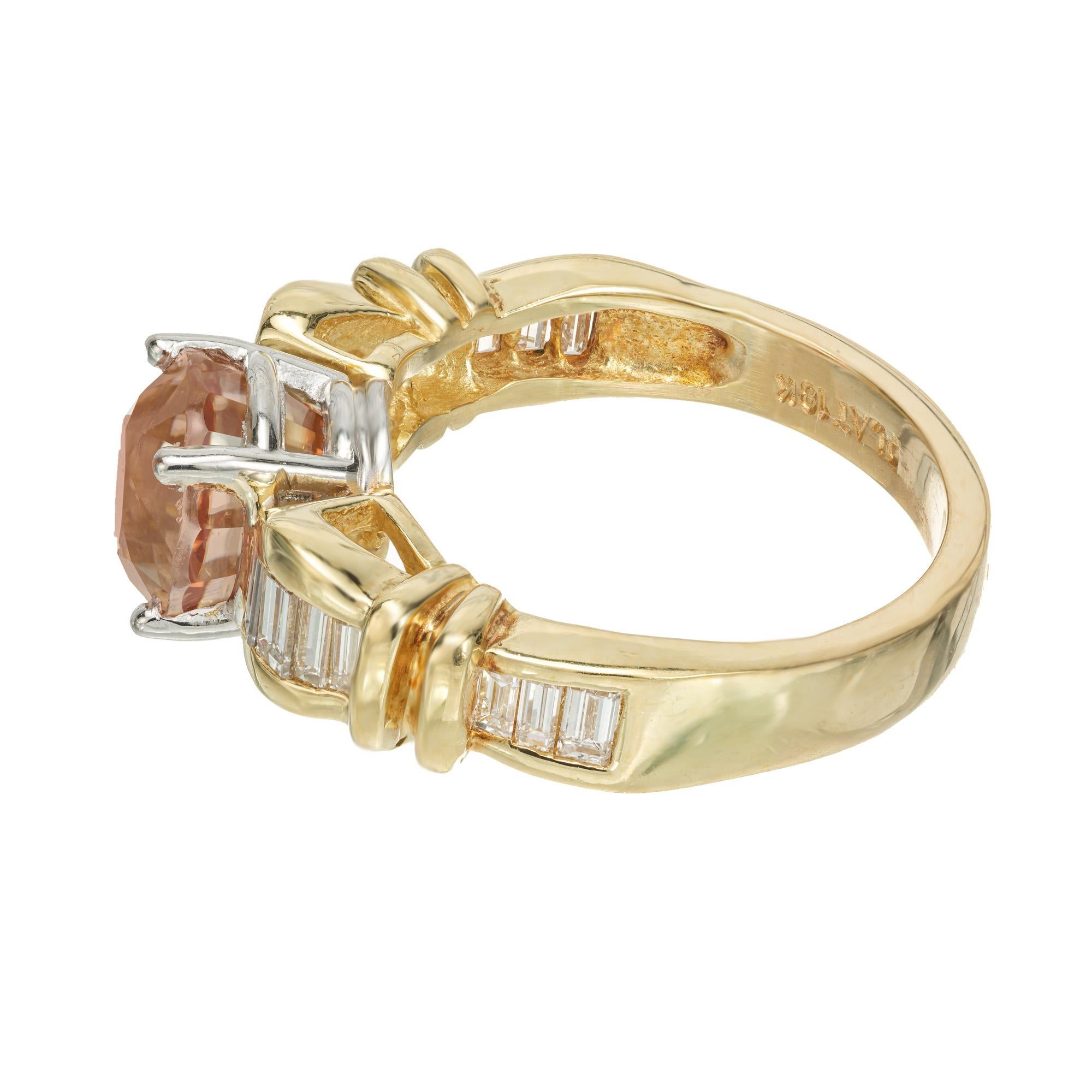 orange zircon stone