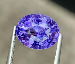 Certifié GIA, 5,16 carats, saphir violet naturel, taille ovale, Gemsto (Sri Lanka)