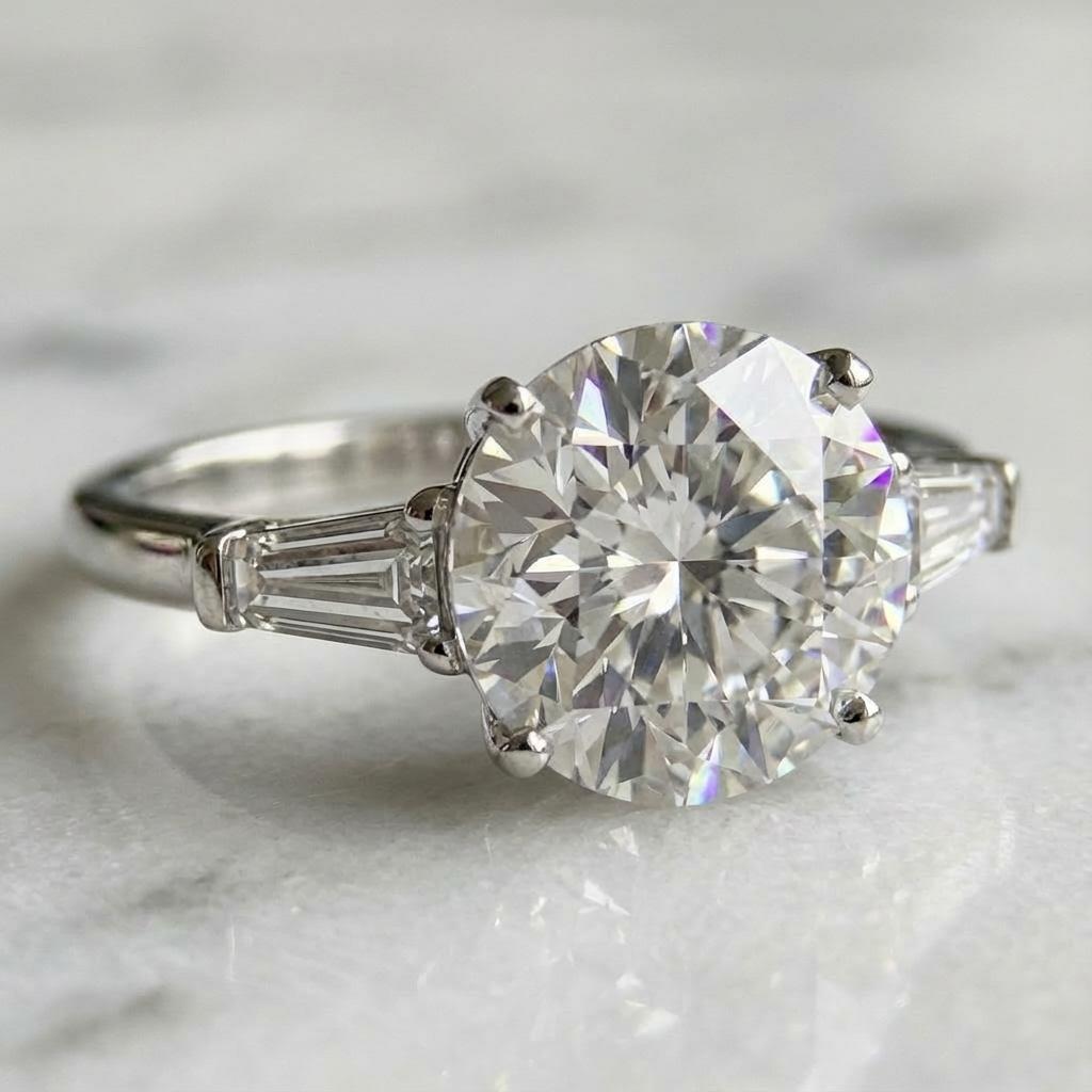 Ein atemberaubender, GIA-zertifizierter runder Brillant von 5,17 Karat mit der Farbe D und der Reinheit 