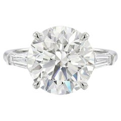GIA Certified 5.17 Carat D Color Internally Flawless Round Diamond Ring GIA Certified 5.17 Carat D Color Internally Flawless Round Diamond Ring