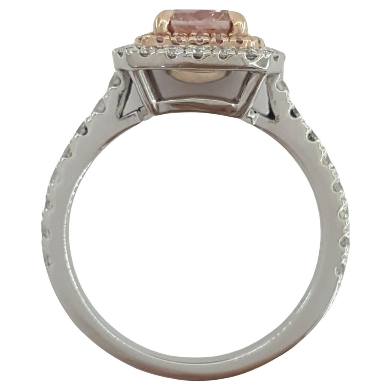 Modern ARGYLE 1.20 Carat Fancy Pink Diamond Ring Pink Gold 18 Carats
