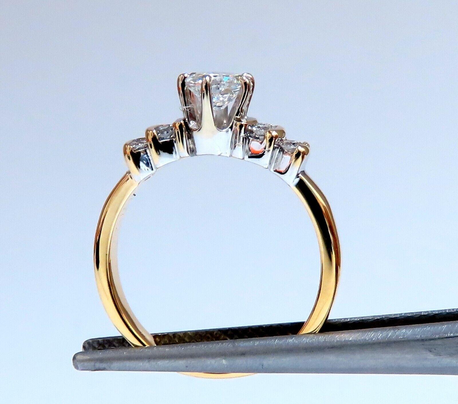 Round Cut GIA Certified .51 Carat Natural Round Diamond Solitaire Ring E/I2 + Band For Sale