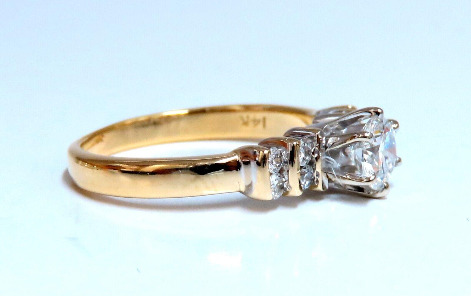 GIA Certified .51 Carat Natural Round Diamond Solitaire Ring E/I2 + Band In New Condition For Sale In New York, NY
