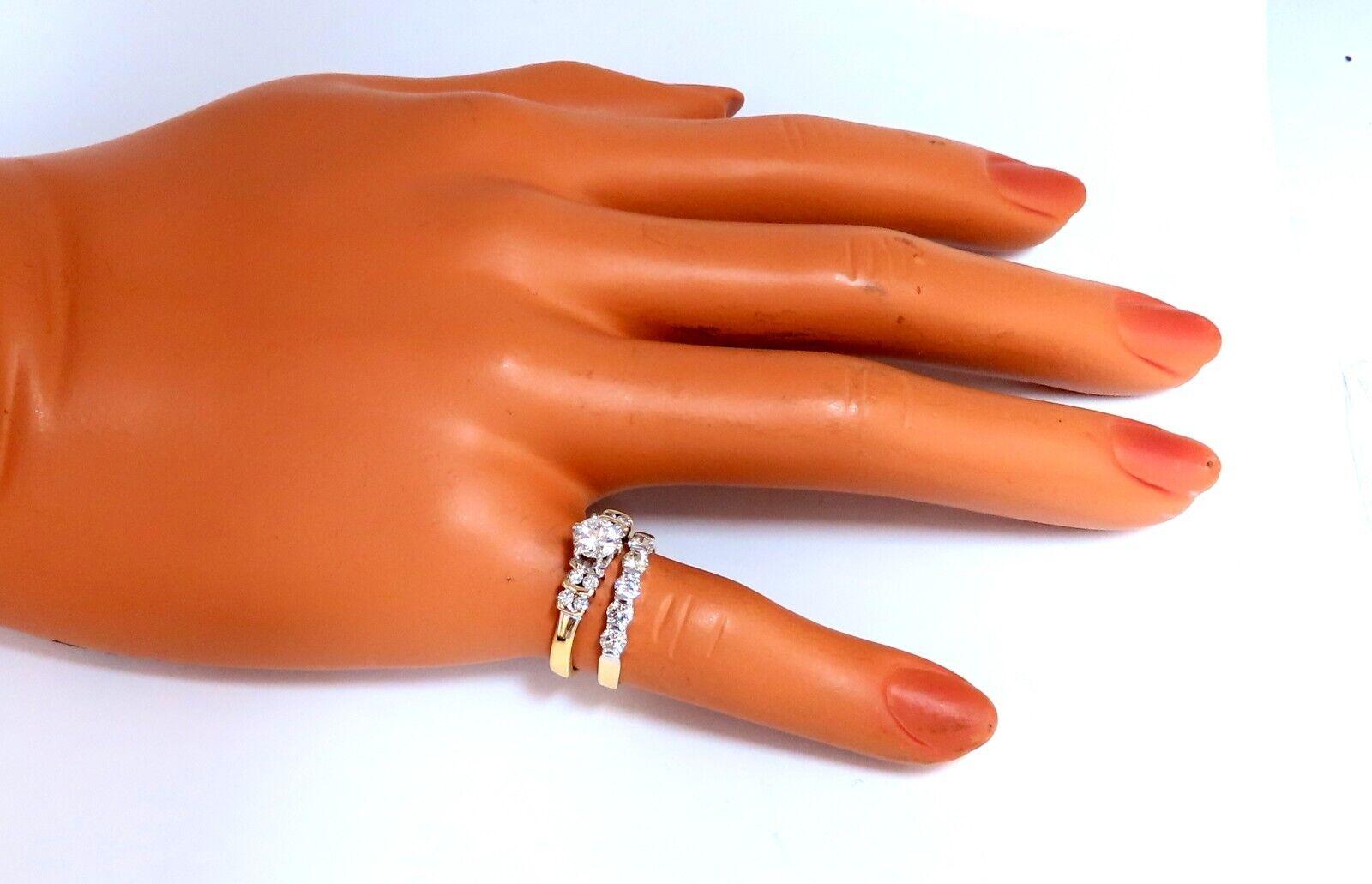 Women's or Men's GIA Certified .51 Carat Natural Round Diamond Solitaire Ring E/I2 + Band For Sale