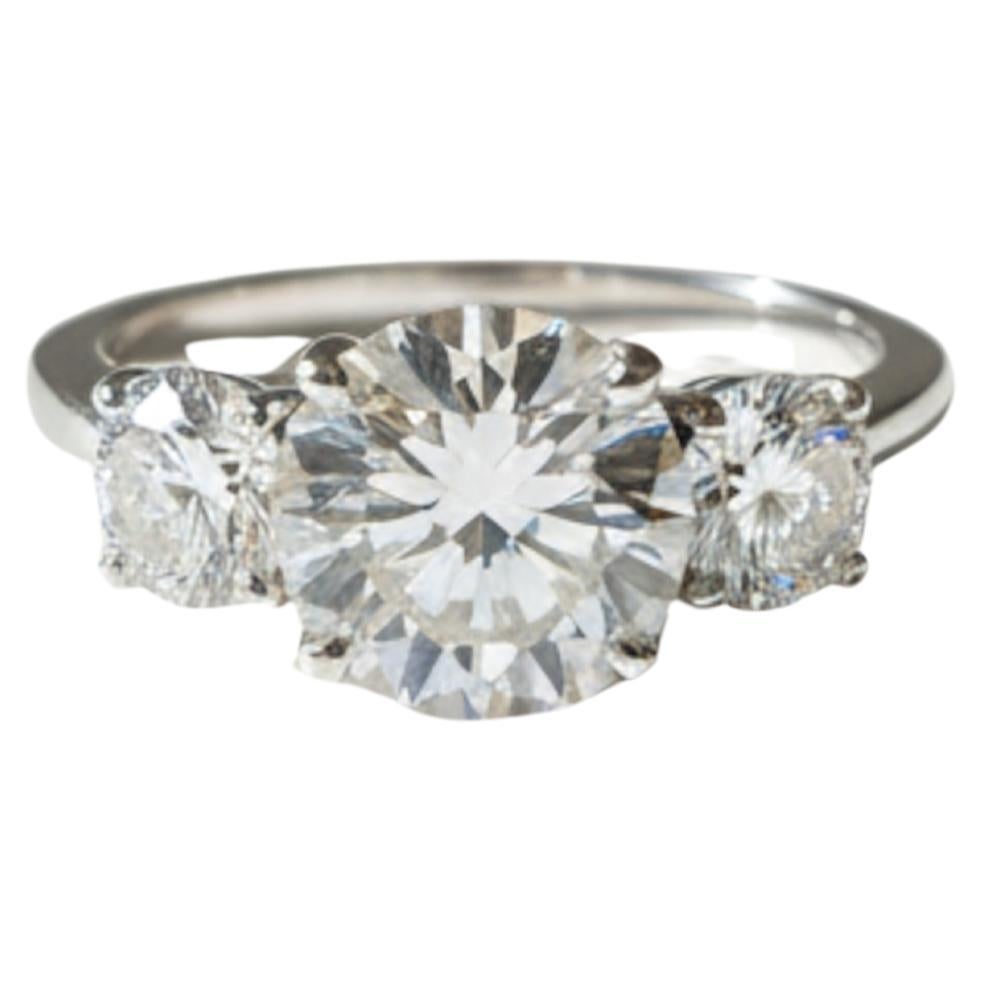 GIA Certified 5.20 Carat Round Brilliant Cut Diamond Engagement Ring