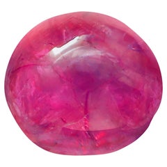 Antique GIA Certified 5231058396 No Heat Red Burma Cabochon Ruby 4.63 Carats