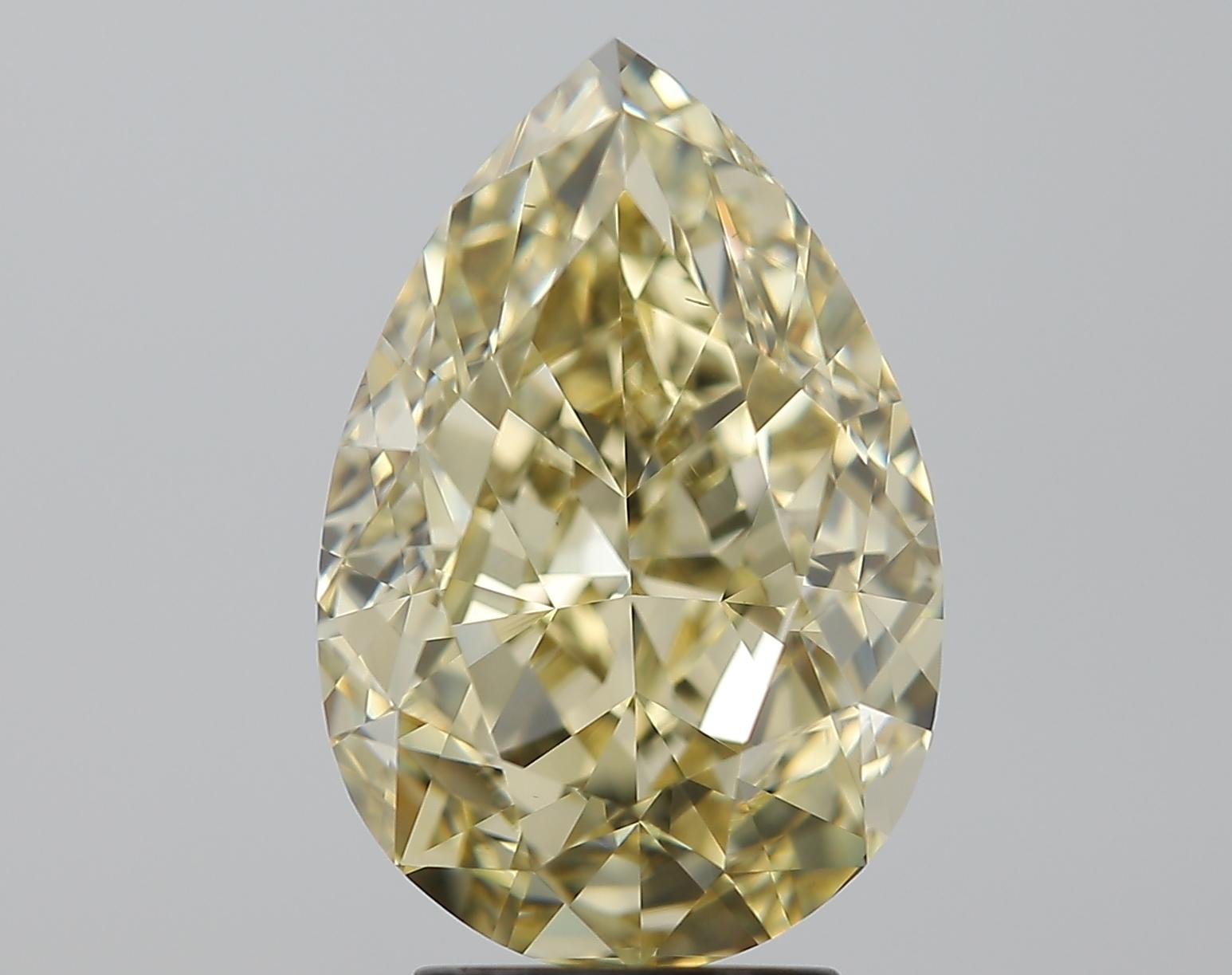 Modern GIA Certified 5.25 Carat Fancy Pear Cut Brownish Yellow Diamond For Sale