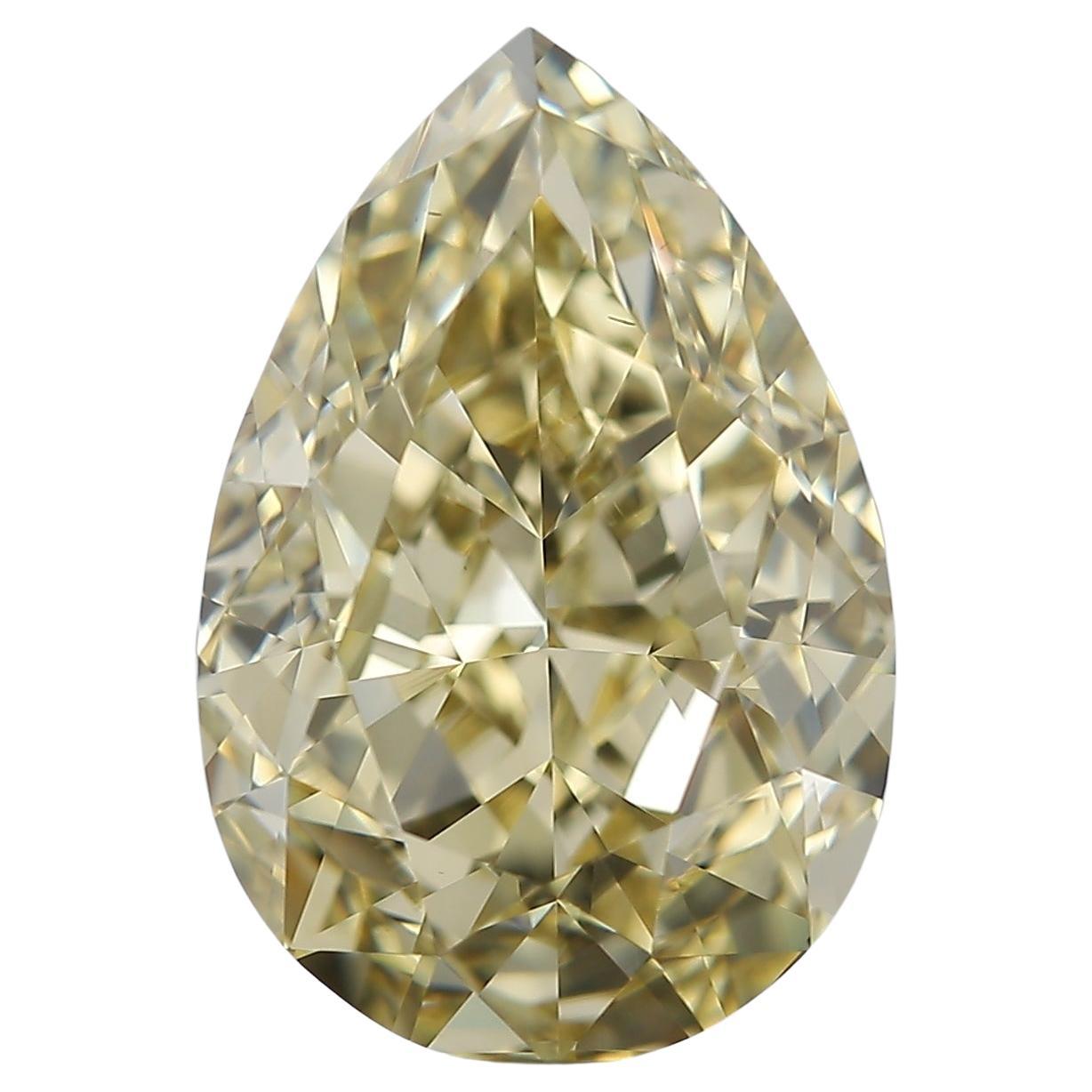 GIA Certified 5.25 Carat Fancy Pear Cut Brownish Yellow Diamond For Sale