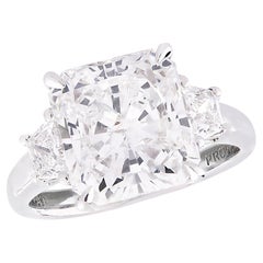 GIA Certified 5.26ct Radiant Cut Diamond Three-Stone Ring