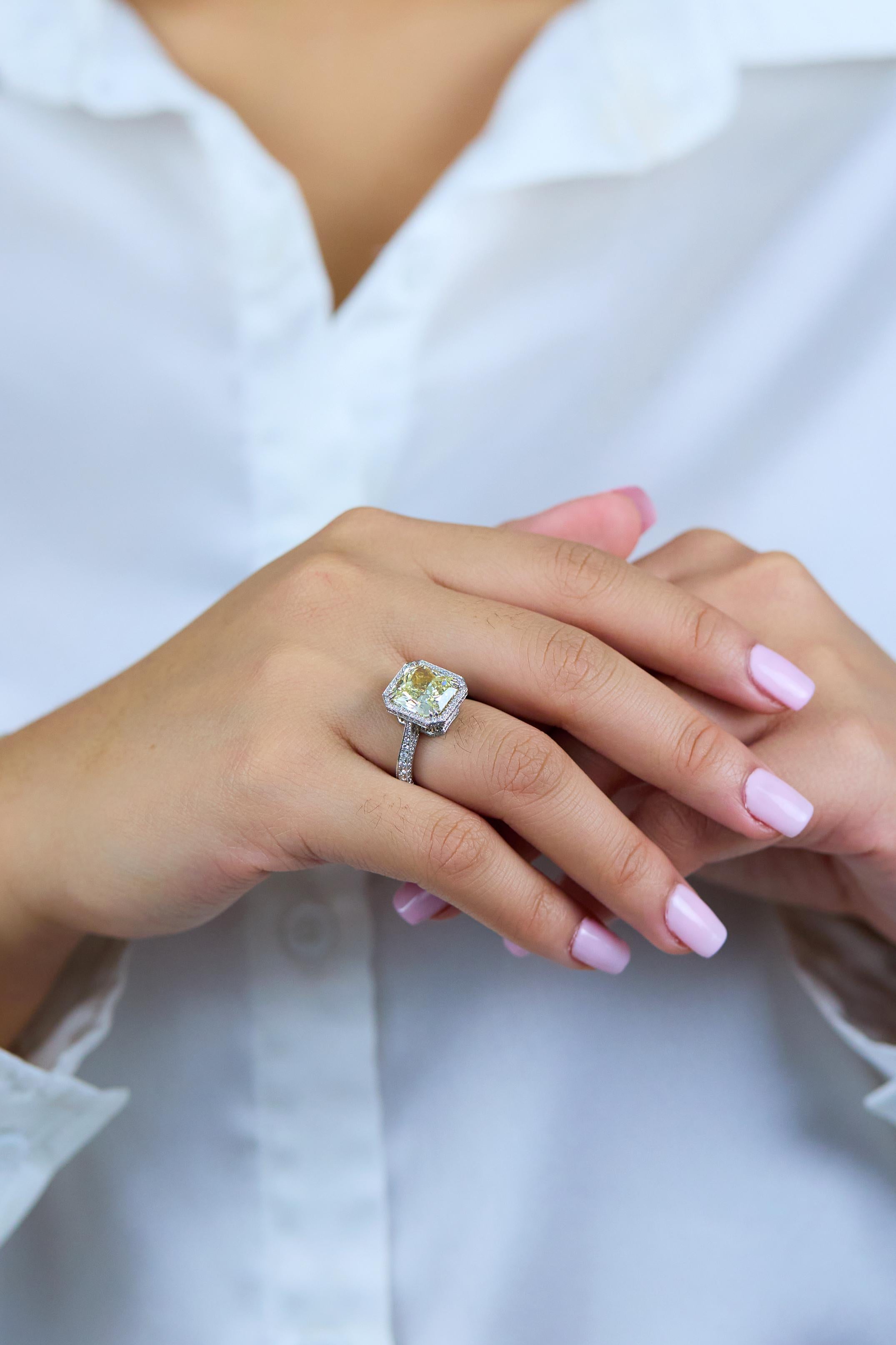 antique yellow diamond ring