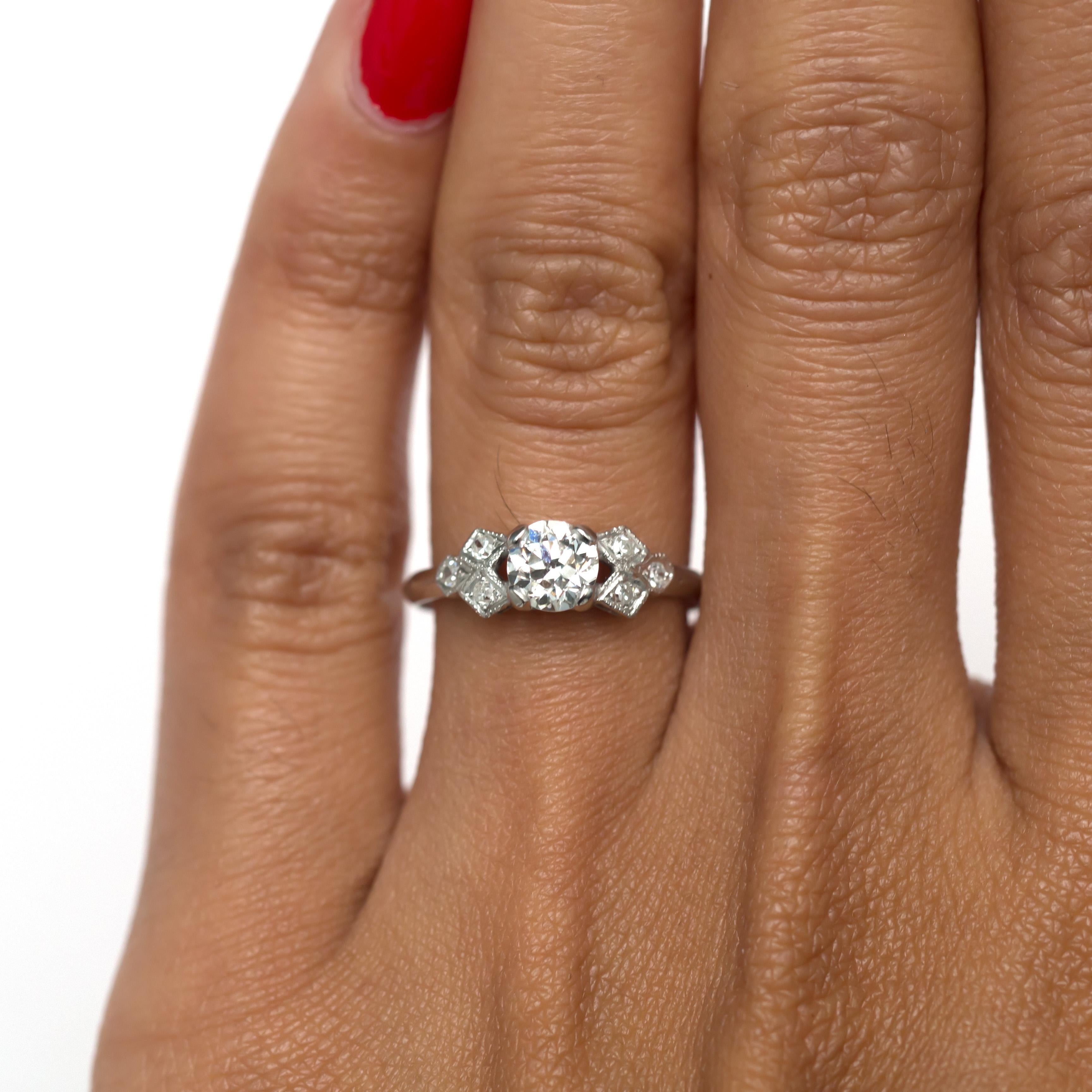 Bague de fiançailles en diamants de 0,53 carat certifiés GIA en vente 2