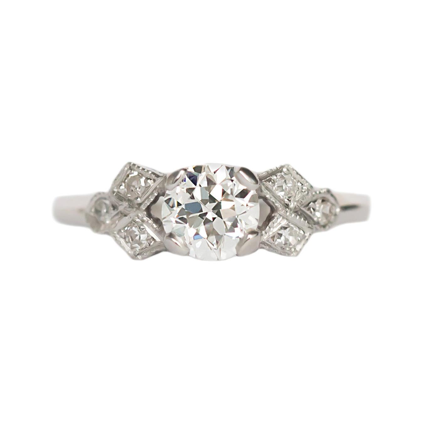 GIA Certified .53 Carat Diamond Engagement Ring For Sale