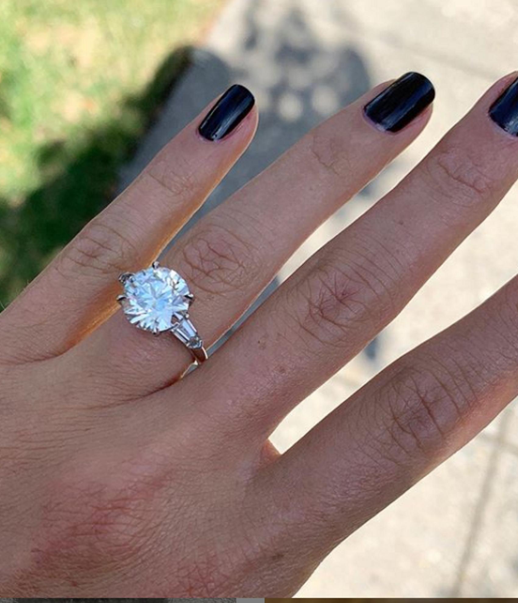 Gorgeous 5 carat Gia certified triple excellent diamond ring is beautifully white, 100% eye clean, and displays absolutely phenomenal sparkle! This diamond was hand selected because it is completely eye clean, proper k color without any undertones