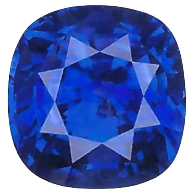 Zafiro de Ceilán azul aciano certificado por GIA de 5,30 ct - Informe de origen