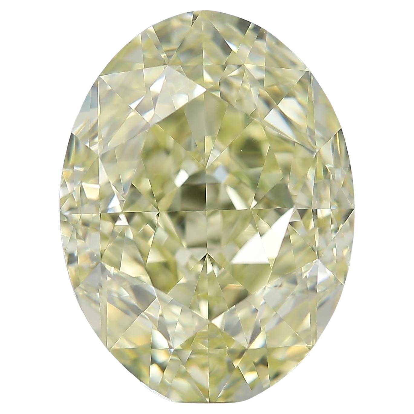 Exceptional GIA Certified 10.05 Carat Oval Fancy Yellow Diamond Engagement Ring