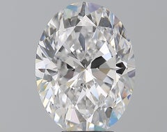 GIA Certified 5 Carat Oval Shape Diamond Platinum Ring