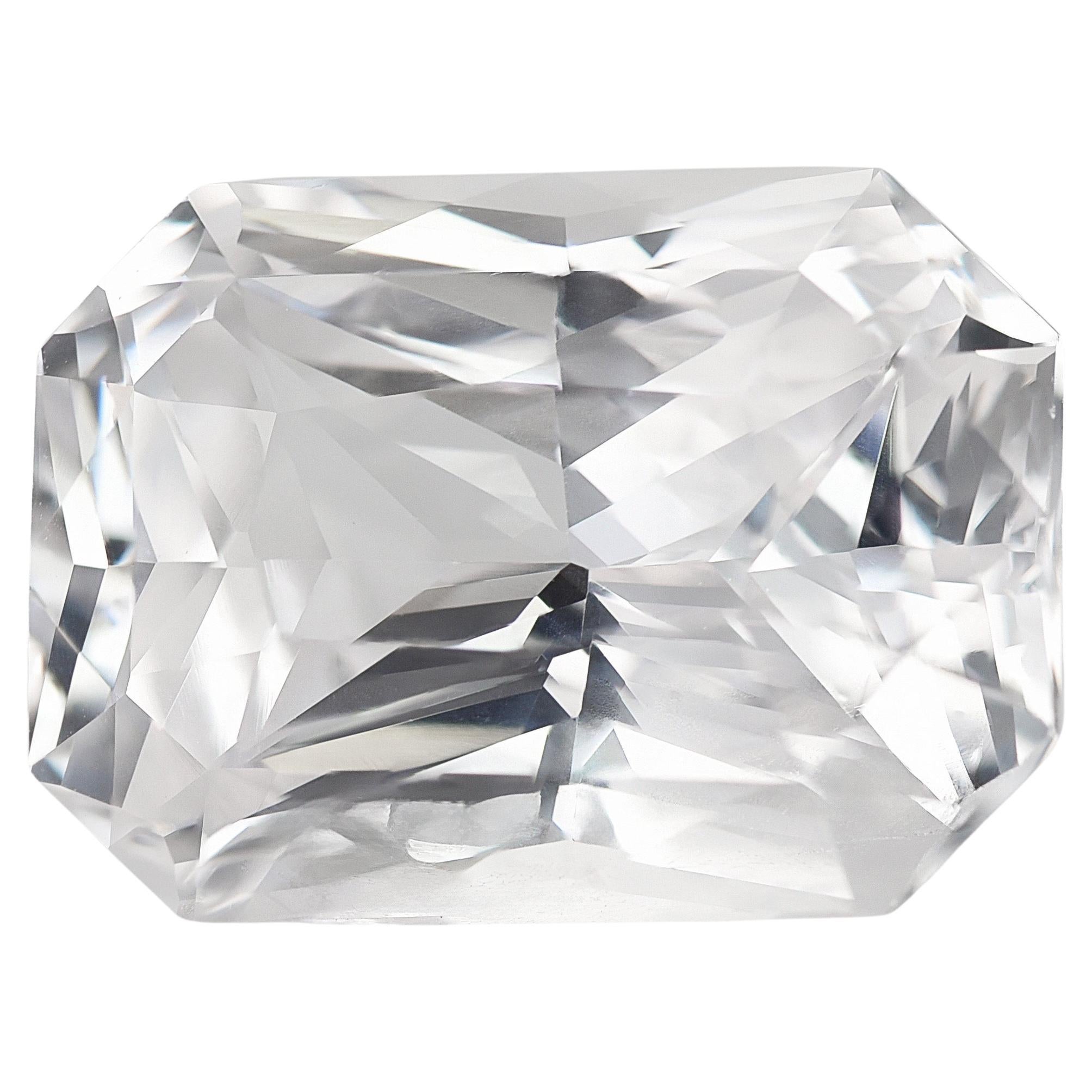GIA Certified 5.33 Carats Unheated White Sapphire