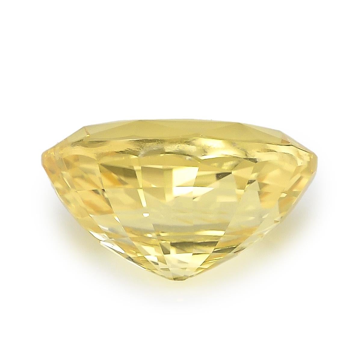 Gemma di zaffiro giallo non riscaldato Nature 5.39 carati con rapporto GIA In condizioni Nuovo in vendita a Los Angeles, CA