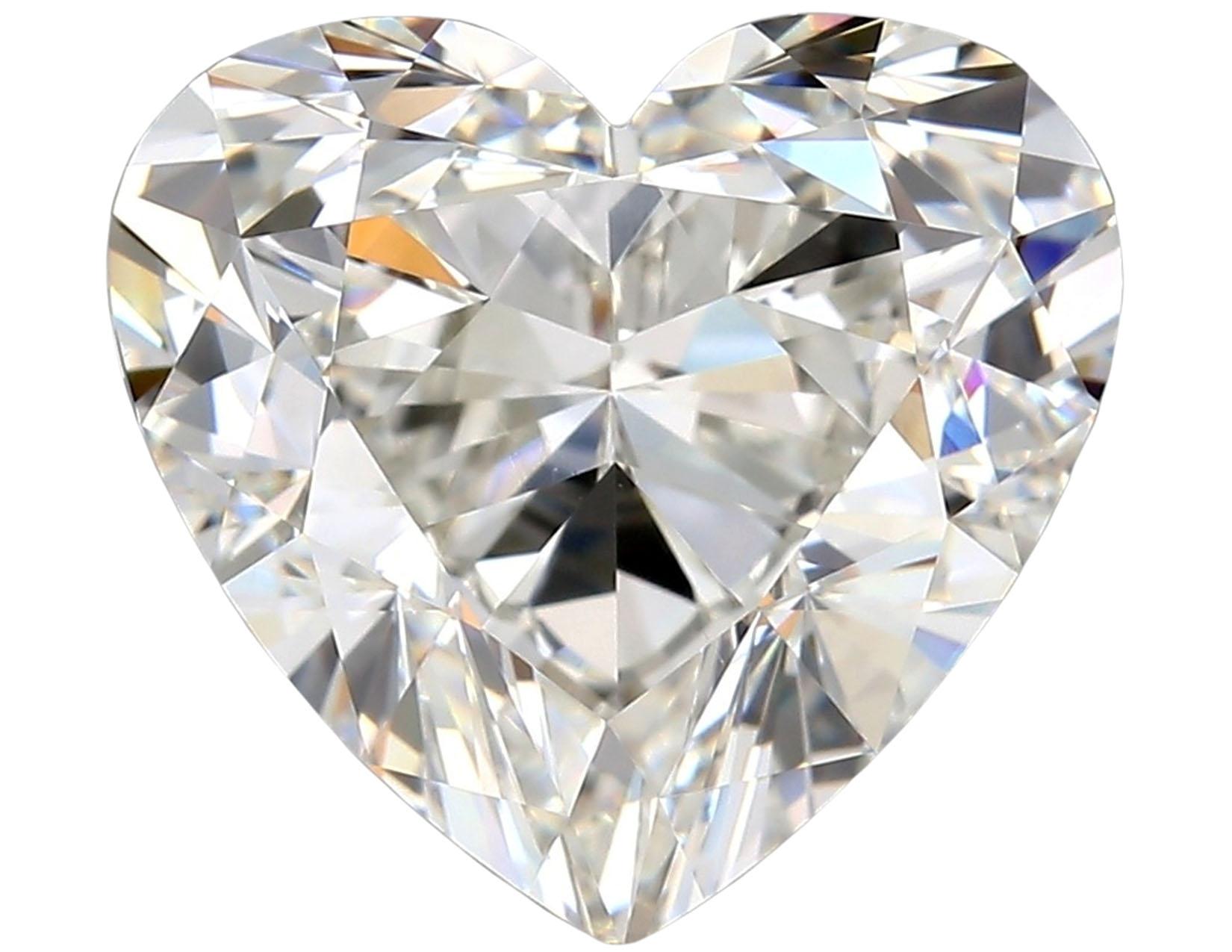 Contemporain Collier pendentif en or blanc 18 carats avec diamants en forme de cœur de 5,40 carats certifiés GIA en vente