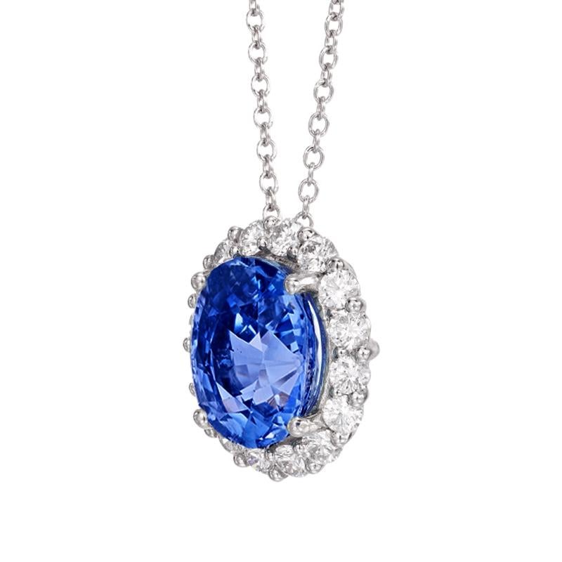 GIA Certified 5.40 Carat Kashmir NO HEAT Sapphire Diamond Ring

