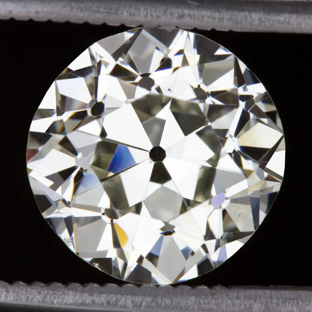 Art Deco GIA Certified 5.40 Carat Old Mine Cut Diamond Impressive Ring For Sale