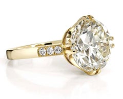GIA Certified 5.44 Carat Old European Cut Diamond Ring