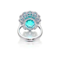 GIA Certified 5.50 Carat Brazilian Paraíba Tourmaline & Diamond Platinum