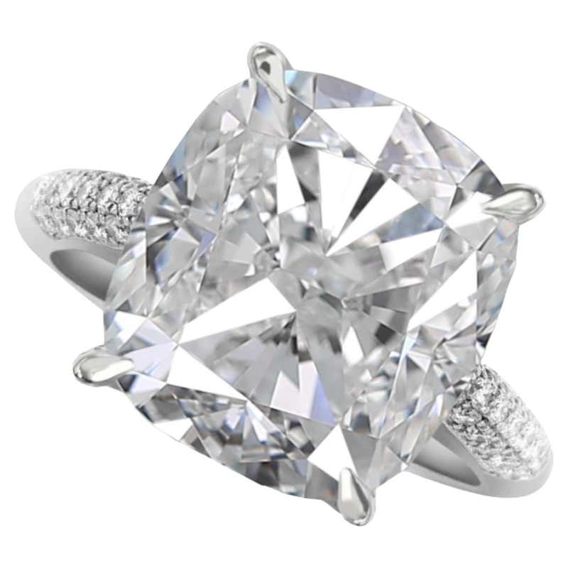 GIA Report Certified Rectangular Modified Brilliant Cut Diamond Ring, 1 ...