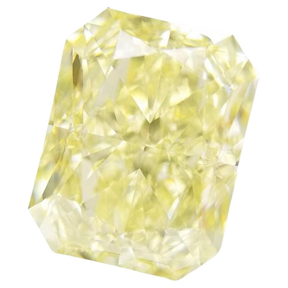 GIA Certified 5.50 Carats Fancy Light Yellow Diamond  For Sale