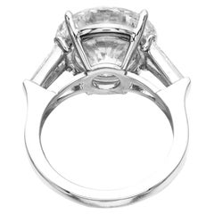 GIA Certified 5 Carat Round Cut D Color VVS2 Diamond Platinum Engagement Ring