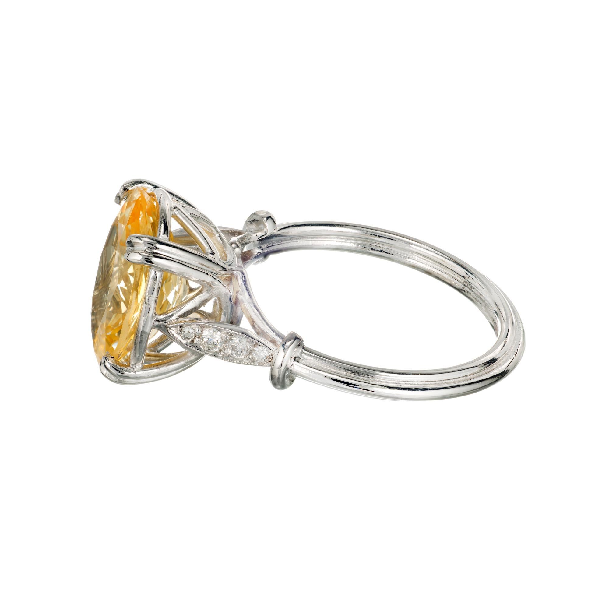 oval yellow sapphire ring