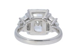 GIA Certified 5.52 Carat Radiant Three Stone Ring
