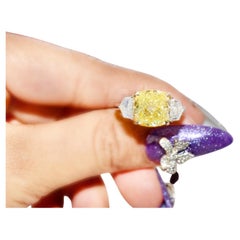 GIA Certified 5.52 Carat Y-Z Colour VS2 Clarity Diamond Ring