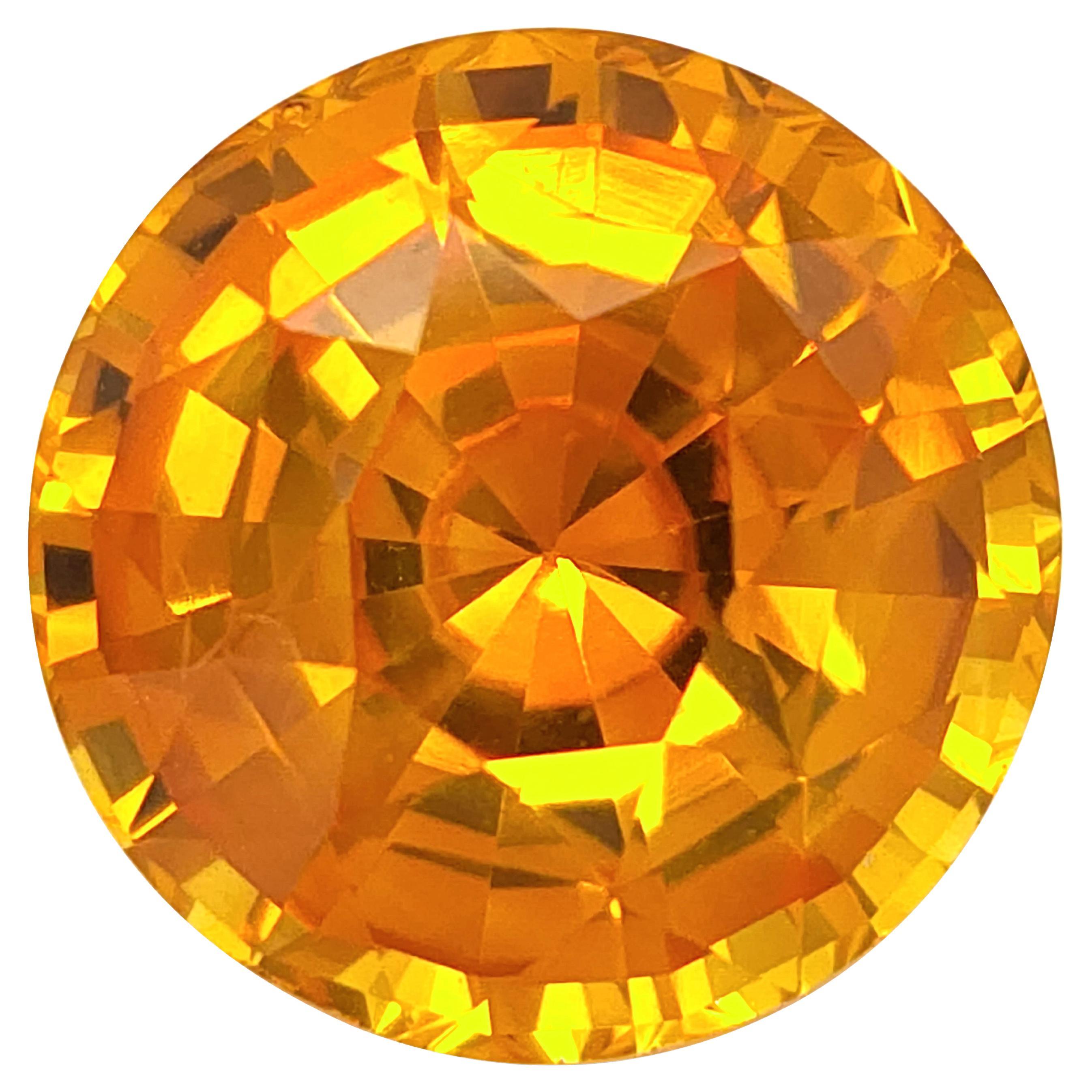GIA Certified 5.53 Carats Heated Orange Sapphire  For Sale