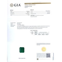 GIA Certified 5.54 Carats Colombian Emerald Diamonds set in 18K Yellow Gold Ring