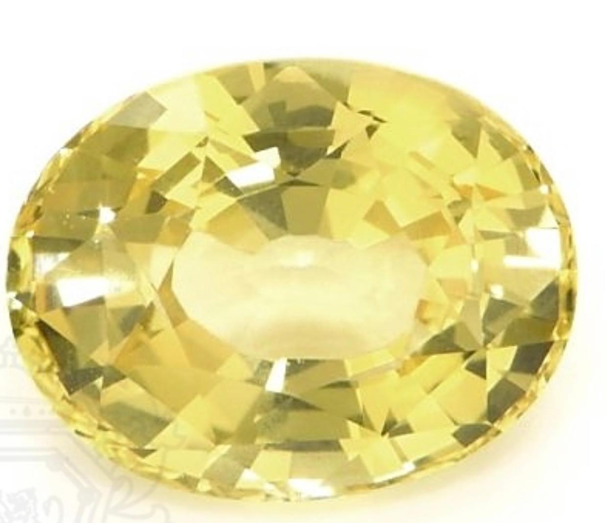 Collier pendentif en or blanc avec saphir jaune de Ceylan naturel de 5,56 carats certifié par le GIA en vente 4