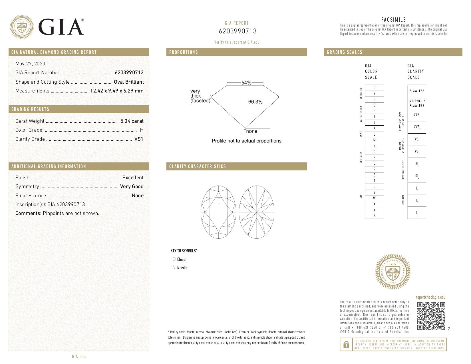 GIA Certified 5.04 Carat Oval Cut Diamond Solitaire Ring with Pavè In New Condition For Sale In Chicago, IL