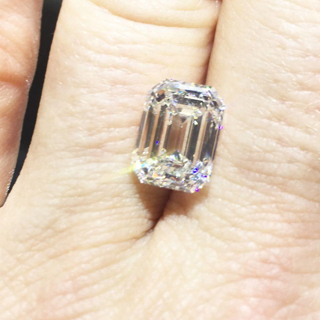 5 carat emerald cut diamond ring